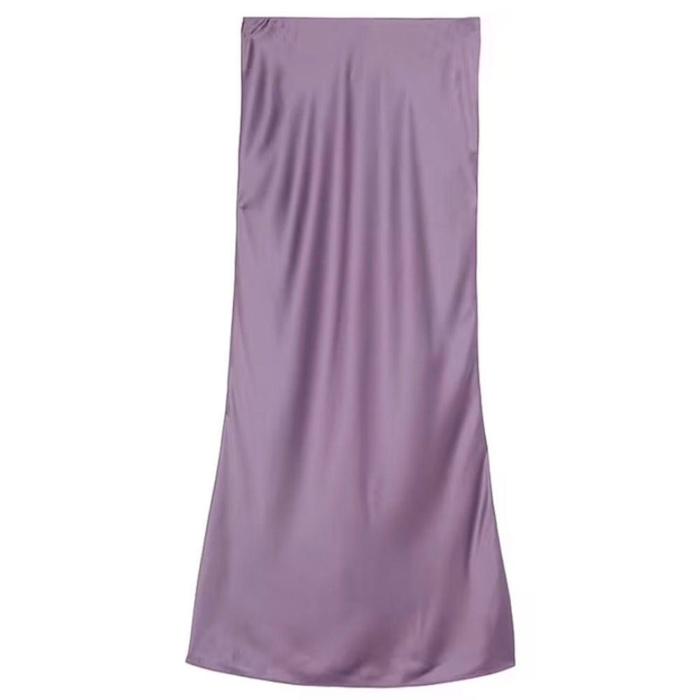 Victoria's Secret Satin Lavender Slip Skirt with Black Camisole - Picture 3 of 6
